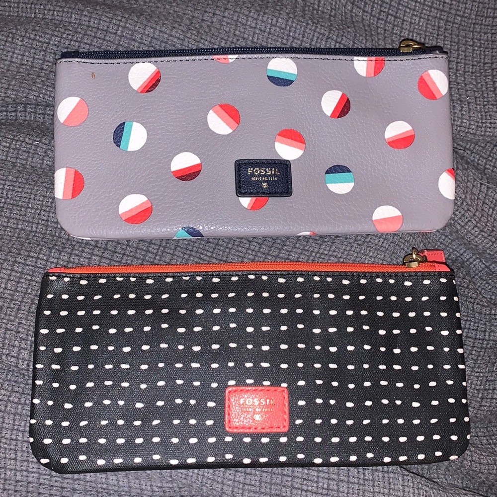 2 fossil purses / sunglasses holders pouches